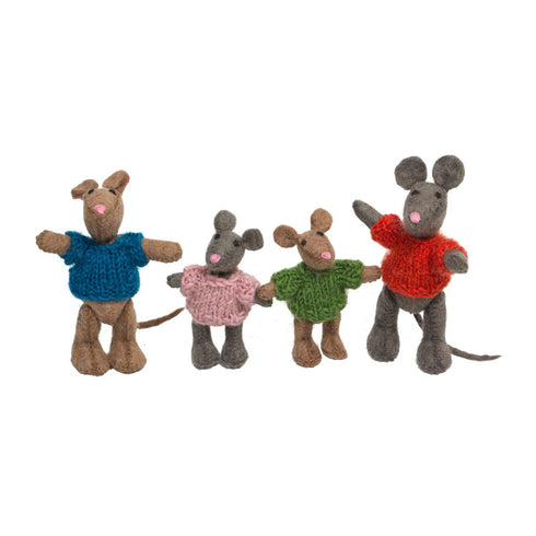PAPOOSE TOYS - Mouse Family - Set of 4